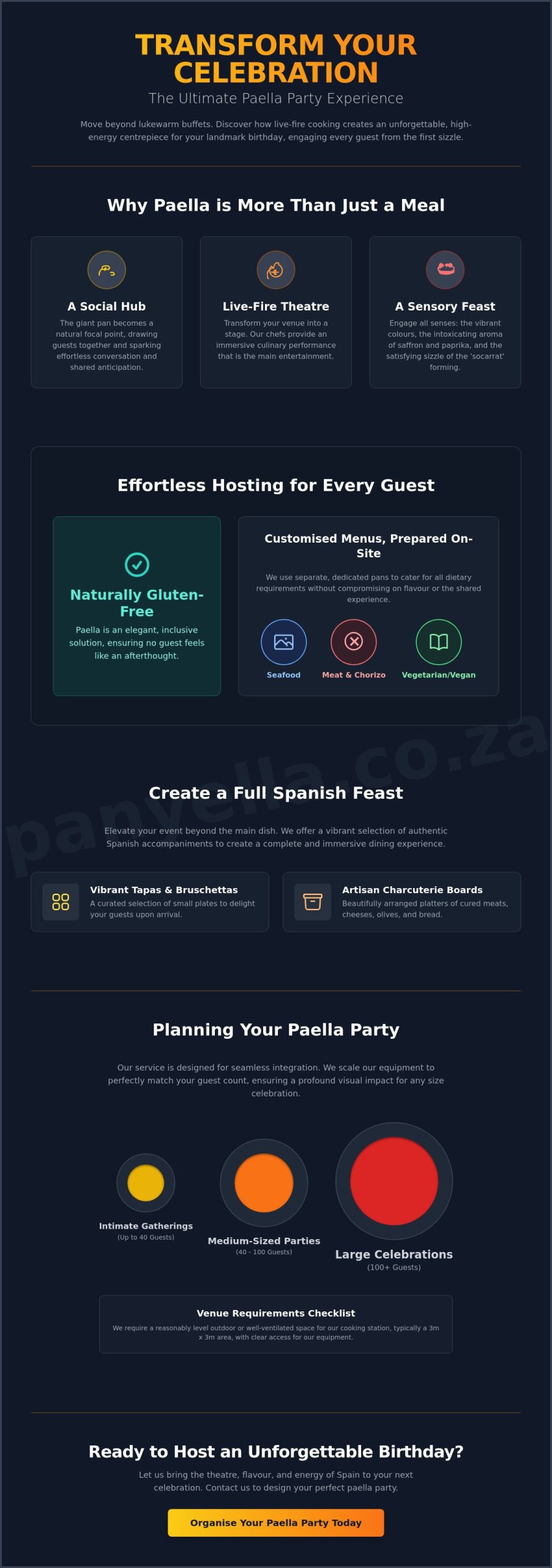 Paella Party Catering in South Africa: 5 Inspiring Examples for Your Next Birthday